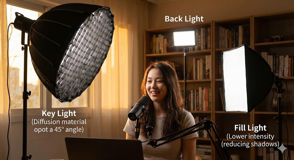 Three-Point Scheme: This is the cinematic standard.