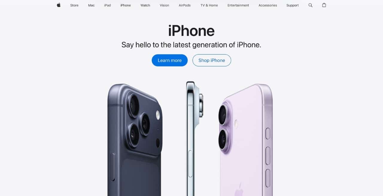 above the fold apple