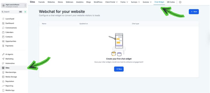 hat widget gohighlevel how to install